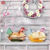 Đĩa thủy tinh N và X Hen On Nest - Đĩa kẹo pha lê nắp, bát gà mái, giảm giá 8