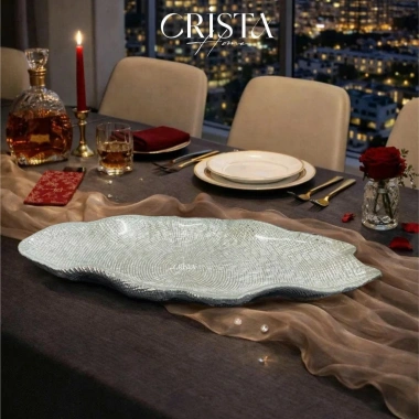 Đĩa Thủy Tinh Vân Lượi Bầu Dục 43x17cm CRISTA HOME - Giá ưu đãi 459.000 VND 5