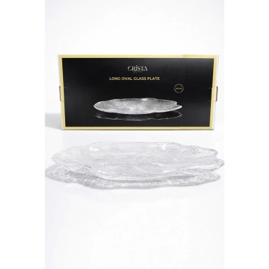 Đĩa Thủy Tinh Vân Lượi Bầu Dục 43x17cm CRISTA HOME - Giá ưu đãi 459.000 VND 7