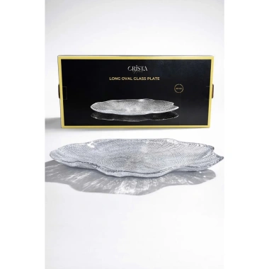 Đĩa Thủy Tinh Vân Lượi Bầu Dục 43x17cm CRISTA HOME - Giá ưu đãi 459.000 VND 9