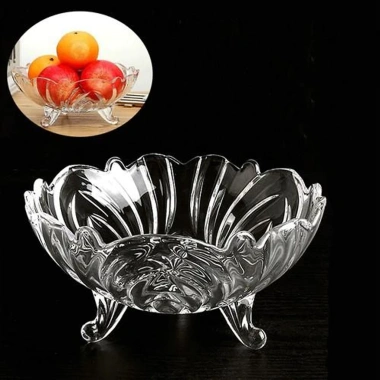 Đĩa tô pha lê thủy tinh 3 chân - Đựng mứt, khay hoa quả, giảm giá 59.000đ 5