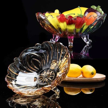 Đĩa tô pha lê thủy tinh 3 chân - Đựng mứt, khay hoa quả, giảm giá 59.000đ 8