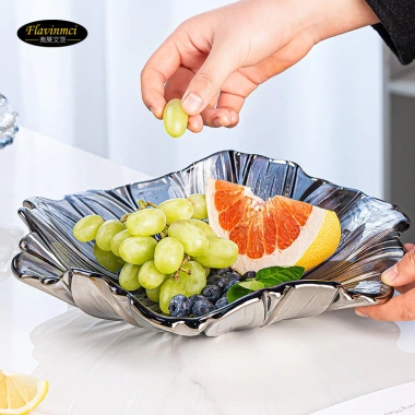 Đĩa Trái Cây Hộ Gia Đình ITZA - Thủy Tinh Bắc Âu, Phòng Khách, Giá ưu đãi 387k
