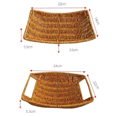 Đĩa trái cây mây giả RYEIGHTON đa năng, khay trà bánh mì, giảm 21% còn 69.520₫ 2