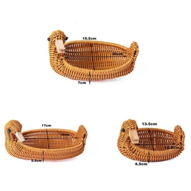 Đĩa trái cây mây giả RYEIGHTON đa năng, khay trà bánh mì, giảm 21% còn 69.520₫ 3