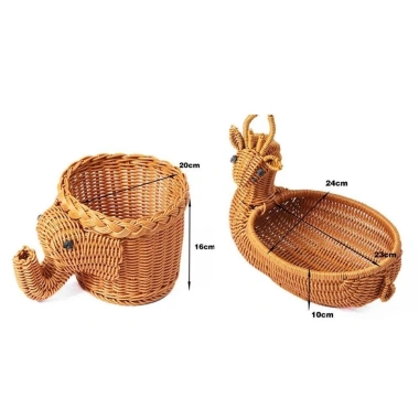 Đĩa trái cây mây giả RYEIGHTON đa năng, khay trà bánh mì, giảm 21% còn 69.520₫ 5