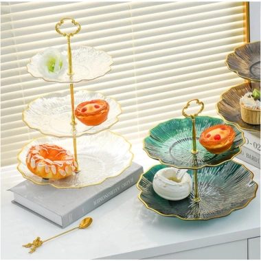 Đĩa trái cây nhiều tầng – Đựng bánh kẹo, trang trí phòng khách & bếp, chỉ 107.000₫