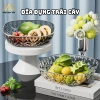 Đĩa Trái Cây Pha Lê Kim Cương - Khay Hoa Quả Trang Trí Phòng Khách Thanh Lịch, Giá Ưu Đãi 55.000 VND