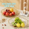 Đĩa Trái Cây Viền Hoa Vàng Sang Trọng Cao Cấp - Đựng Hoa Quả, Bánh Kẹo Trang Trí Bàn Ăn Homie Giá 29.000