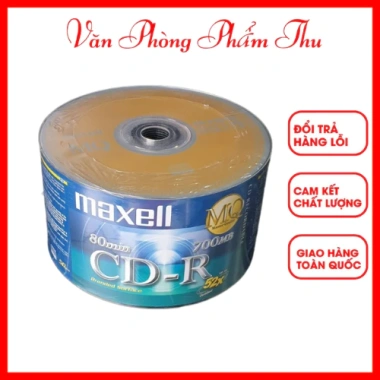 Đĩa Trắng Maxell CD-R chất lượng cao ghi dữ liệu, nhạc, phim, video clip, sự kiện - 165.000₫