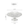 Đĩa trang trí chân bồng vân lưới 24cm trong suốt - ánh bạc - ánh vàng, hoàn hảo cho trái cây tết đẹp 2