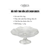 Đĩa trang trí chân bồng vân lưới 24cm trong suốt - ánh bạc - ánh vàng, hoàn hảo cho trái cây tết đẹp 6