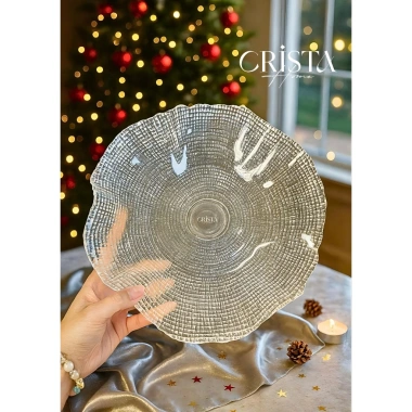 Đĩa trang trí chân bồng vân lưới 24cm trong suốt - ánh bạc - ánh vàng, hoàn hảo cho trái cây tết đẹp 9 Đĩa trang trí chân bồng vân lưới 24cm trong suốt - ánh bạc - ánh vàng, hoàn hảo cho trái cây tết đẹp 9