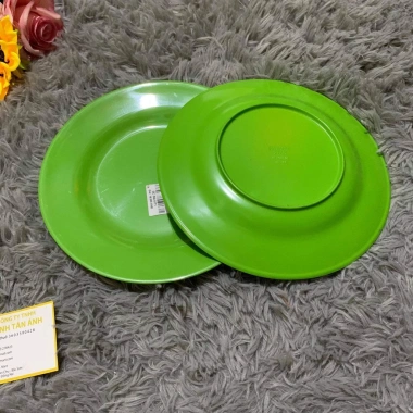 Dĩa Tròn Cạn DC Xanh Lá Đủ Size - Nhựa Melamine Fataco Dày Dặn, Giá chỉ 15.000₫ 4