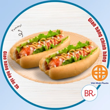 Đĩa tròn mây Việt Nhật 2T3/2T6 - Nhựa giả mây tre, mẹt tre tròn có chân đế, đa năng bún đậu - Giá 28.000₫