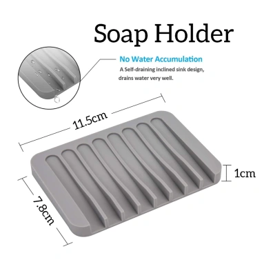 Đĩa xà phòng silicon tự động dòng chảy – Dành cho vòi hoa sen, xốp xà phòng, phòng tắm, hộp đựng bếp – Giá ưu đãi 25.494₫ 3