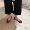 DIAIRIZ Giày Búp Bê Phẳng Dongdaemun Size 35-40 Miệng Nông Mũi Tròn Bow 4 Màu 9