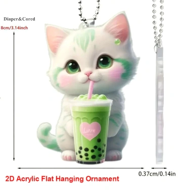 DIAPER & CORED 2D Mèo Con Dễ Thương - Gương Hậu Mặt Dây Chuyền Xe Ô Tô Quà Tặng Nữ 10 DIAPER & CORED 2D Mèo Con Dễ Thương - Gương Hậu Mặt Dây Chuyền Xe Ô Tô Quà Tặng Nữ 10