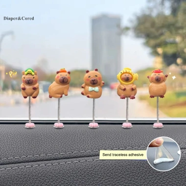 DIAPER & CORED 5 Cái - Bộ Capybara Trang Trí Ô Tô Xuân, Lắc Điều Khiển, YTH 48,180 VND 5