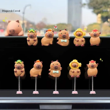 DIAPER & CORED 5 Cái - Bộ Capybara Trang Trí Ô Tô Xuân, Lắc Điều Khiển, YTH 48,180 VND 6