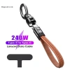 DIAPER & CORED Cáp USB‑C 240W 5A Ngắn Loại C, Móc Khóa Di Động, Sạc Nhanh Android 10