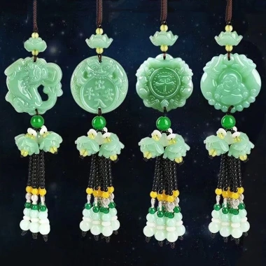 DIAPER & CORED Lotus Nút Thắt Trang Trí Ô Tô - Gương Chiếu Hậu Tự Động, Dây Hoa Sen, Phụ Kiện Nội Thất YTH