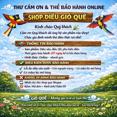 Diều Đẹp Dễ Bay 2.026 – Diều Bò Sữa Cao, Thẻ Bảo Hành, Giá 55.000 VNĐ – GIOQUE 2 Diều Đẹp Dễ Bay 2.026 – Diều Bò Sữa Cao, Thẻ Bảo Hành, Giá 55.000 VNĐ – GIOQUE 2
