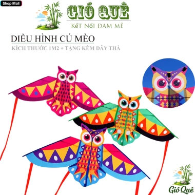 Diều Hình Cú 1m2 Siêu Đẹp - Tặng Dây Thả, Giá Chỉ 80.000 VNĐ tại GIOQUE STORE Diều Hình Cú 1m2 Siêu Đẹp - Tặng Dây Thả, Giá Chỉ 80.000 VNĐ tại GIOQUE STORE