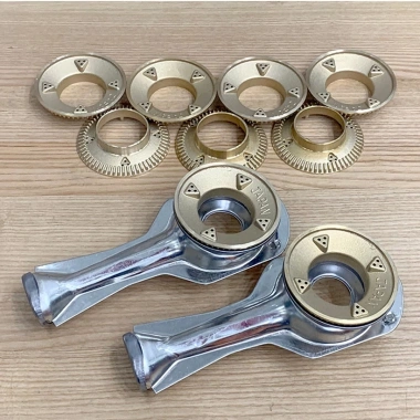 Điếu inox + Đầu đốt chia lửa bếp gas Sen đồng Japan – Hỏa tốc, linh kiện kèm bass, vít – Lửa xanh