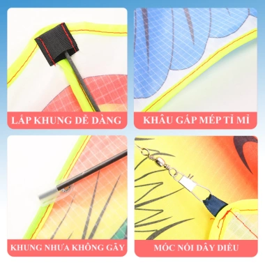 Diều Trẻ Em Mẫu 2.026 Siêu Đẹp Dễ Bay - Tặng Dây, Bảo Hành 1 Năm GIOQUE 8