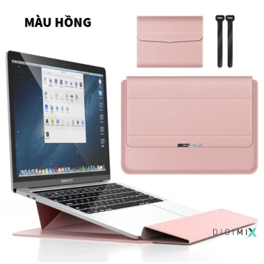 Digimix 3 trong 1 Bao da PU Macbook Laptop - Kê tản nhiệt và kê cổ tay mẫu 2.025 bảo vệ toàn diện