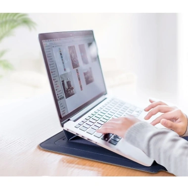 Digimix 3 trong 1 Bao da PU Macbook Laptop - Kê tản nhiệt và kê cổ tay mẫu 2.025 bảo vệ toàn diện