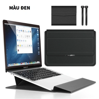 Digimix 3 trong 1 Bao da PU Macbook Laptop - Kê tản nhiệt và kê cổ tay mẫu 2.025 bảo vệ toàn diện