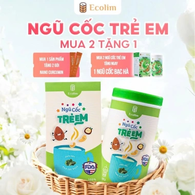 Dinh dưỡng thuần thiên nhiên cho bé lớn khỏe - Mua 2 tặng 1 Ngũ Cốc Trẻ Em ECOLIM 500g - Giá 312.000₫