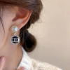Đinh tai hình chữ D + mũi heo vòng tròn phong cách độc đáo - phụ kiện thời trang nữ 37.6k 7