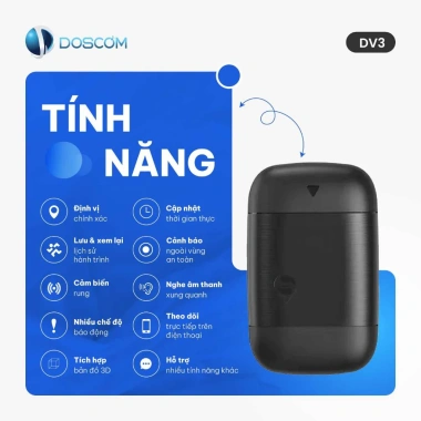 Đinh vị OBD Ô tô Doscom DV3 Sim 4G - GPS cắm trực tiếp, giá chỉ 2.0M