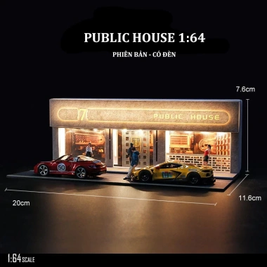 DIORAMA garage mô hình xe hơi 1/64 - Trang trí bàn làm việc, bàn học - Quà Valentine 100.000đ 2