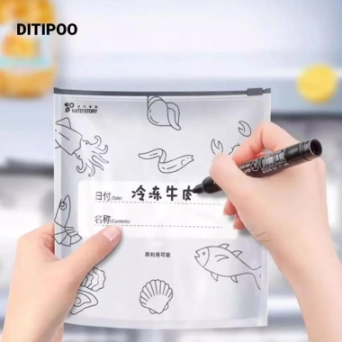 DITIPOO 10 Túi Đựng Thực Phẩm Lá Nhôm Đứng Tủ Đông, Chống Rò Rỉ, Khóa Zip, Tái Sử Dụng An Toàn Giá 46.200 VND