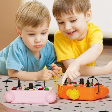 Ditipoo Đồ chơi cảm giác bảng bận rộn - Nút Montessori, công tắc LED, giáo dục mầm non, bảng tương tác 9