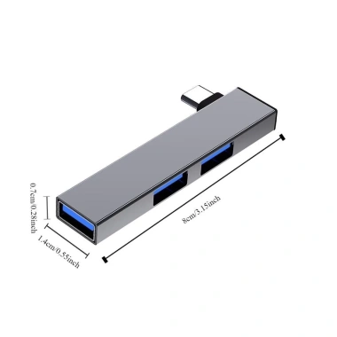 Ditipoo USB-C HUB 3 trong 1 Hợp kim nhôm tốc độ cao - Bộ chia Type-C đa năng cho laptop OTG 6 Ditipoo USB-C HUB 3 trong 1 Hợp kim nhôm tốc độ cao - Bộ chia Type-C đa năng cho laptop OTG 6