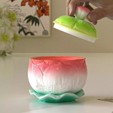 DIY Hương Liệu Thạch Cao Lá Sen - Đế khay, hoa sen, khuôn silicon bảo quản bình nến