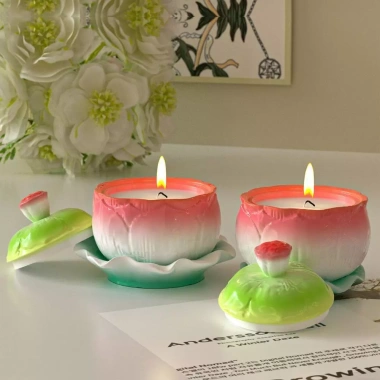 DIY Hương Liệu Thạch Cao Lá Sen - Đế khay, hoa sen, khuôn silicon bảo quản bình nến 4 DIY Hương Liệu Thạch Cao Lá Sen - Đế khay, hoa sen, khuôn silicon bảo quản bình nến 4