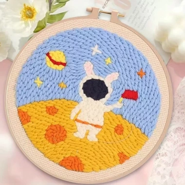 DIY Kit Thêu Len Nổi Khung Tròn Punch Needle - Video + Giấy Hướng Dẫn, Quà Tặng Handmade, 45.000đ 4 DIY Kit Thêu Len Nổi Khung Tròn Punch Needle - Video + Giấy Hướng Dẫn, Quà Tặng Handmade, 45.000đ 4