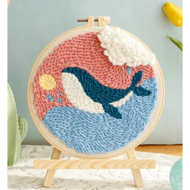 DIY Kit Thêu Len Nổi Khung Tròn Punch Needle - Video + Giấy Hướng Dẫn, Quà Tặng Handmade, 45.000đ 5 DIY Kit Thêu Len Nổi Khung Tròn Punch Needle - Video + Giấy Hướng Dẫn, Quà Tặng Handmade, 45.000đ 5