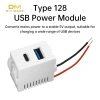 Diymore Loại 128 USB nguồn 220V ổ cắm 5V2.1A cổng kép USB và Loại C - Giá 117.700₫