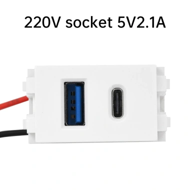 Diymore Loại 128 USB nguồn 220V ổ cắm 5V2.1A cổng kép USB và Loại C - Giá 117.700₫