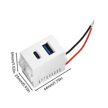 Diymore Loại 128 USB nguồn 220V ổ cắm 5V2.1A cổng kép USB và Loại C - Giá 117.700₫