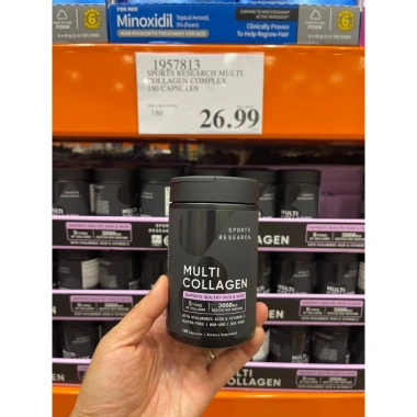 DJ SHOP Viên Multi-Collagen Complex + Biotin, Hyaluronic Acid, Vitamin C - Sports Research Mỹ, giảm giá 23% 6