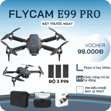 DJI E99 PRO Flycam Drone 4K HD FPV - Cảm biến tránh vật cản, xoay 360 độ, giá ưu đãi 489k