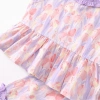 Đồ bé gái áo sát nách cổ tròn viền bèo + quần ống rộng họa tiết hoa dễ thương Kids 5